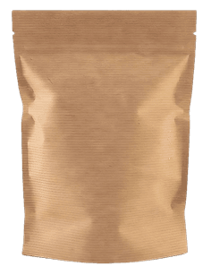 Пакет Дой-пак 135*225 "35+35" мм бумажный без окна 2 слоя КРАФТ zip-lock