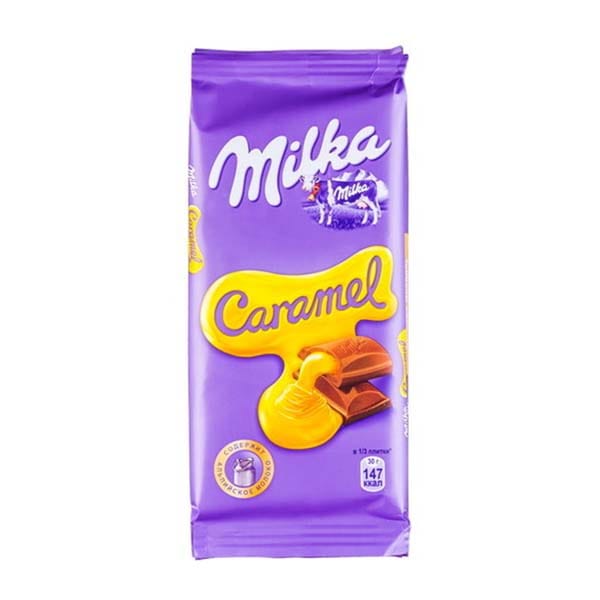 Шоколад "Milka" 80 г, Карамель