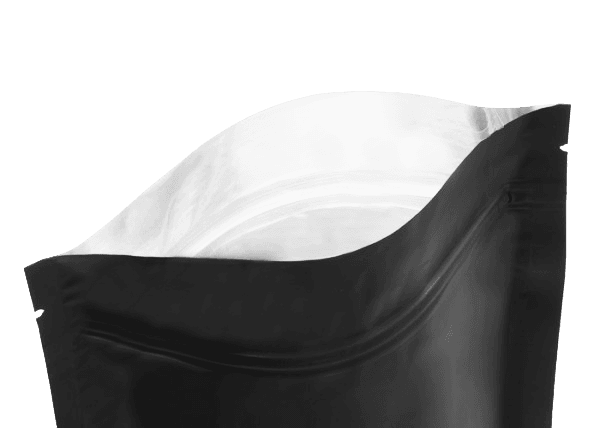 Пакет Дой-пак 135*225 "40+40" мм с овальным окном Черный zip