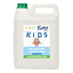 Гель для стирки ДЕТСКОГО белья 5 л канистра ЕВРО "FOREST clean" концентрат, НЕЖНОСТЬ