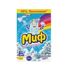 Стиральный порошок 1 кг "Миф" автомат, Свежий цвет