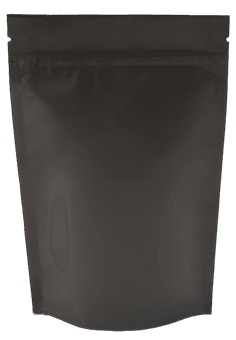 Пакет Дой-пак 135*200 "35+35" мм бумажный без окна 3 слоя Черный zip-lock