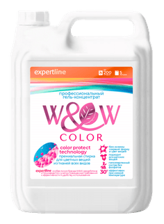 Гель- концентрат для стирки белья 5 л W&W COLOR