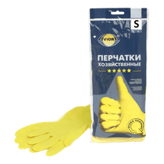 Перчатки латексные хозяйственные 5 звезд 51-60г AVIORA, S