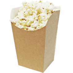 Упаковка бумажная для картофеля фри, попкорна, снеков ECO SNACK CUP L "Pure Kraft"
