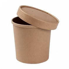 Упаковка бумажная для супов, каш, мороженого 760 мл 90*110 ECO SOUP 26C PK, крафт