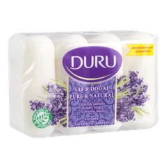 Мыло кусковое 90 г туалетное "DURU" 1+1 SOFT SENS (4 шт.упак), Лаванда