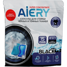 Капсулы для стирки белья "AiERY" Black ДОЙ-ПАК 15шт*15гр