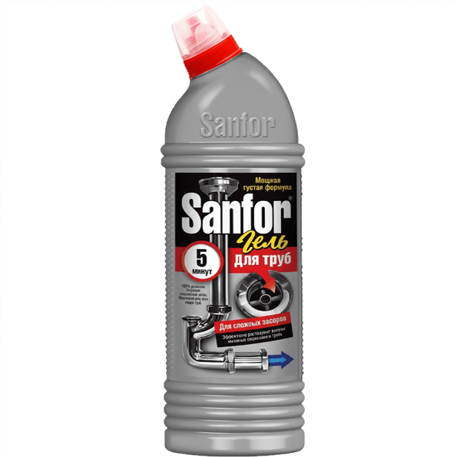 Чистящее средство 750 мл Sanfor для труб