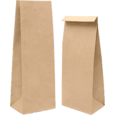 Пакет бумажный 120*80*330 Крафт, П-Дно, на вынос