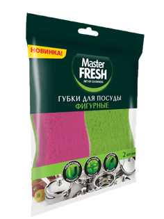 Губка для мытья посуды Master FRESH, фигурная