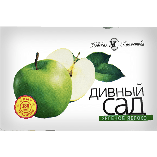 Мыло кусковое 90 г туалетное "Дивный сад" НК, Зеленое яблоко