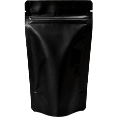 Пакет Дой-пак 105*195 "35+35" мм металлизированный Черный матовый zip-lock