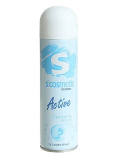 Дезодорант спрей 145 мл "S'cosmetiс" для тела Сибиар, Active/Свежесть волны