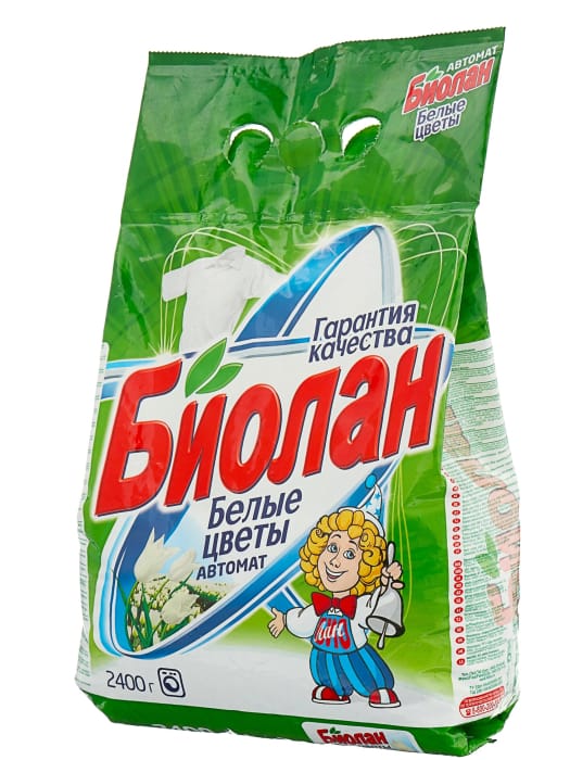 Стиральный порошок 2,4 кг Биолан автомат, Белые цветы