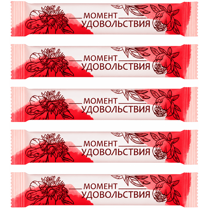 Сахар в стике 5г/10кг (2000 шт.кор) БЛ, Моменты удовольствия, Красный