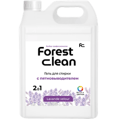 Гель для стирки белья 5 л FOREST clean с пятновыводителем канистра Lavande velour