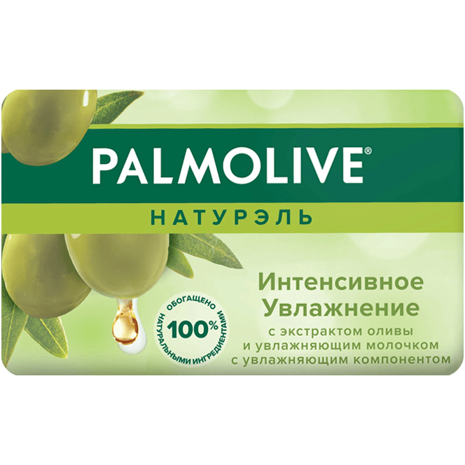 Мыло кусковое 90 г туалетное "Palmolive", Интенсивное Увлажнение с экстрактом оливы