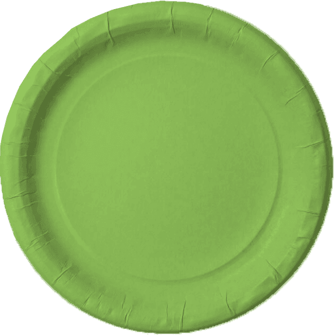 Тарелка бумажная D-230 мм Green Зеленая Ин
