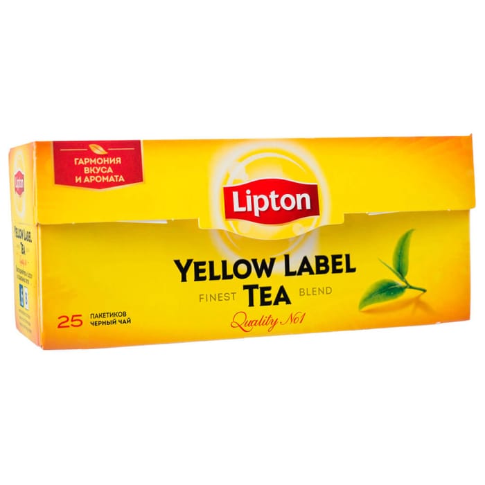 Чай 25 пакетиков, "Lipton" черный