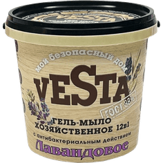 Гель-мыло хозяйственное 1000 мл "Vesta" Гост 88%, Лавандовое