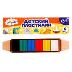 Пластилин 6 цветов 60 г Calligrata