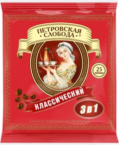 Кофе растворимый "Петровская Слобода" (25 шт.упак), Классический (25 пак/уп 40уп/кор)