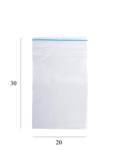 Грипперы 20*30 см Голубая полоса 40 мкм (100 шт.упак) пакеты с zip-lock замком