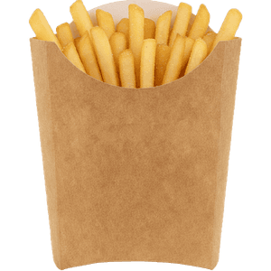 Коробка для картофеля фри 120 г 02 FRY L Pure Kraft 126*50*135 мм OSQ FRY L