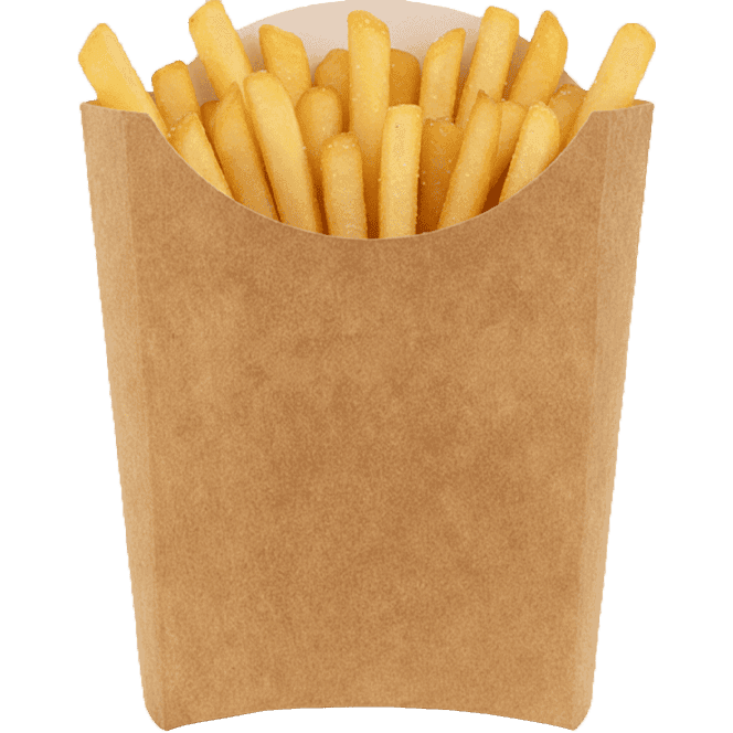 Коробка для картофеля фри 120 г 02 FRY L Pure Kraft 126*50*135 мм OSQ FRY L