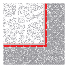 Салфетка бумажная 3-х/трехслойная 33*33 "Pero Prestige" Праздничные, (20 шт.пач), Барокко