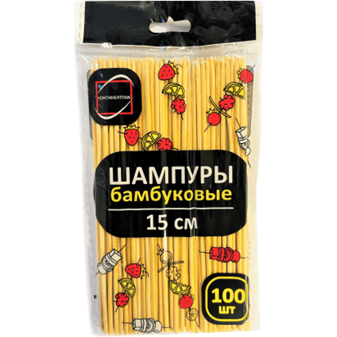 Шампур/палочка для шашлыка 15 см бамбуковый (100 шт.упак) Конт