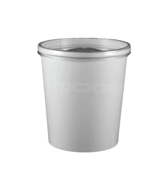Упаковка бумажная для супов 470 мл 75*100 БЕЛАЯ + пласт. крышка ECO SOUP ECONOM 16 W