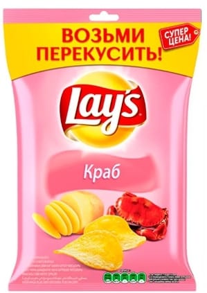 Чипсы "LAYS" 70 г ассортимент, Краб