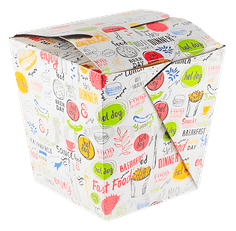 Коробка ВОК для лапши 560 мл 95*95*100 ECO NOODLES ENJOY