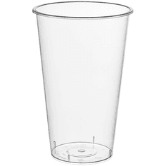 Стакан шейкер 500 мл прозрачный "BUBBLE Cup" ТВЕРДЫЙ ПЛАСТИК D-90 мм глянцевый ГН