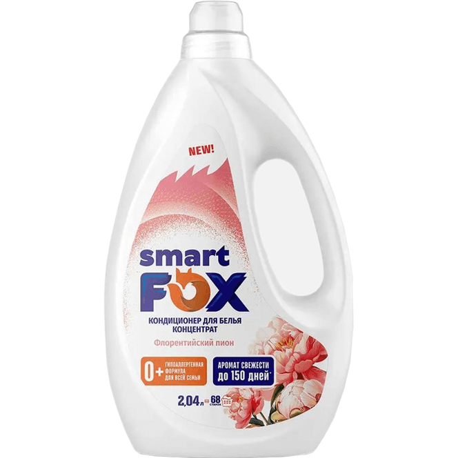 Кондиционер для белья 1 л SMART FOX, Флорентийский пион
