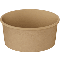 Контейнер/супница бумажная 760 мл OneBowl UP bottom Крафт 125/145*65 мм, без крышки 1ЕА