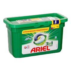 Капсулы для стирки белья "Ariel" 18 капсул 25,2 г, Горный родник