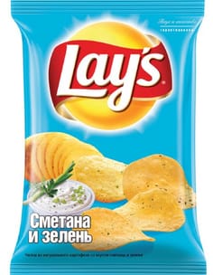 Чипсы "LAYS" 70 г ассортимент, Сметана/Зелень