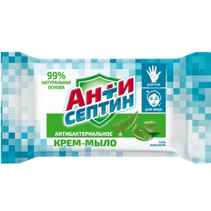 Крем-мыло кусковое 100 г туалетное "Антисептин" антибактериальное