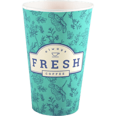 Стакан бумажный 330 мл ALWAYS FRESH Бирюзовый БЛ
