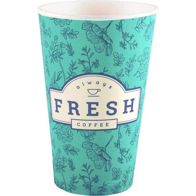 Стакан бумажный 330 мл ALWAYS FRESH Бирюзовый БЛ