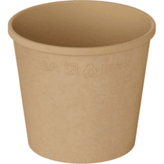 Контейнер/супница бумажная 450 мл OneBowl UP bottom Крафт 76/102*88 мм, без крышки 1ЕА