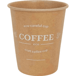 Стакан бумажный 185 мл Крафт "Craft Line" COFFEE D-73 мм ЕСО