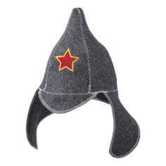 Шапка для бани модельная "Буденовка"