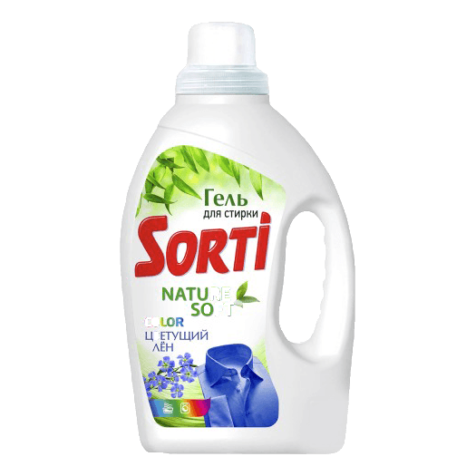 Гель для стирки белья 1200 гр "Sorti", Колор Цветущий лен Гель для стирки белья 1200 гр "Sorti", Колор Цветущий лен