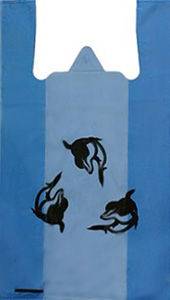 Пакет Майка 30*55 см "Дельфин" синий/зеленый КОТ