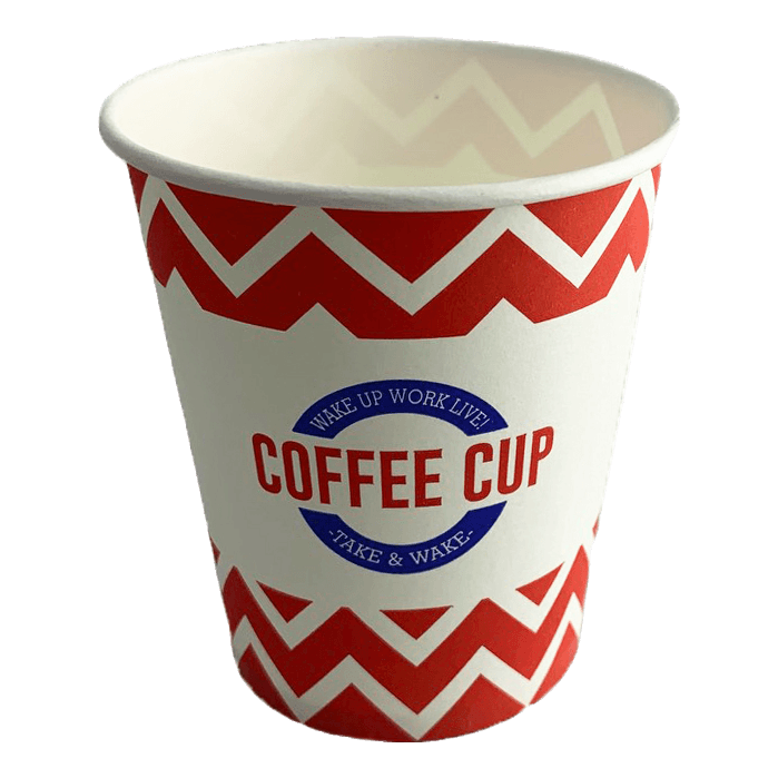 Стакан бумажный 180 мл "Coffee cup красный" D-73 мм БЛ