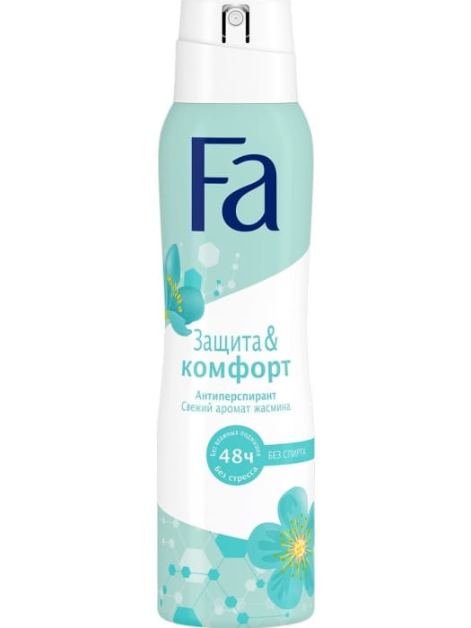 Дезодорант спрей 150 мл "Fa" ЖЕНСКИЙ, Защита&Комфорт Аромат Жасмина Дезодорант спрей 150 мл "Fa" ЖЕНСКИЙ, Защита&Комфорт Аромат Жасмина
